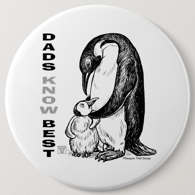 Badge Rond 15,2 Cm Les papas connaissent mieux (Devant)