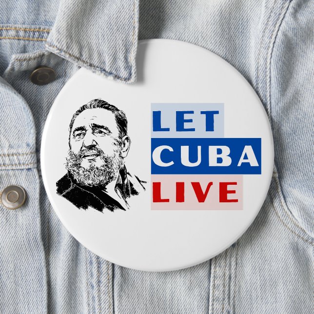 Badge Rond 15,2 Cm Let Cuba Live (En situation)