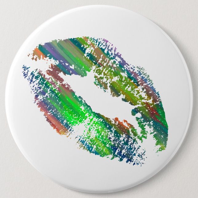 Badge Rond 15,2 Cm Lèvres élégantes #8 (Devant)