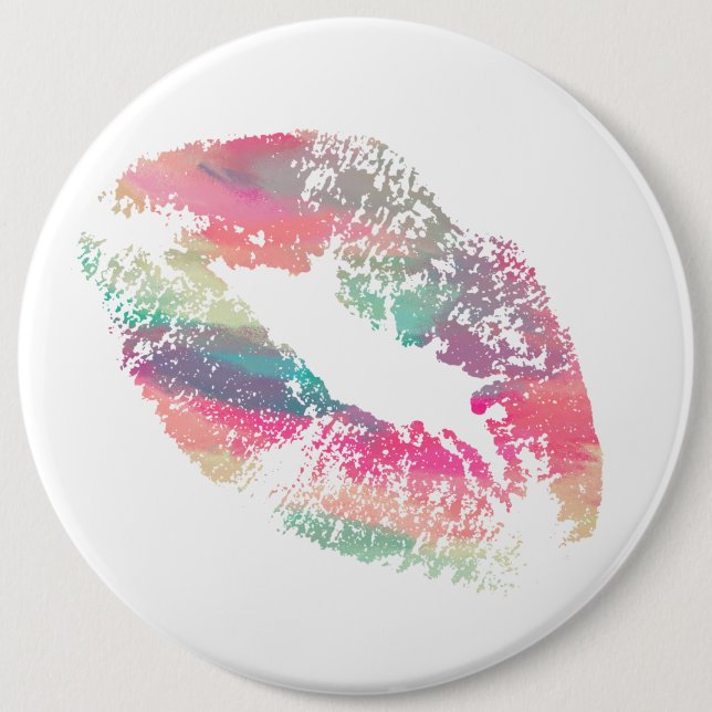 Badge Rond 15,2 Cm Lèvres Stylées #9 (Devant)