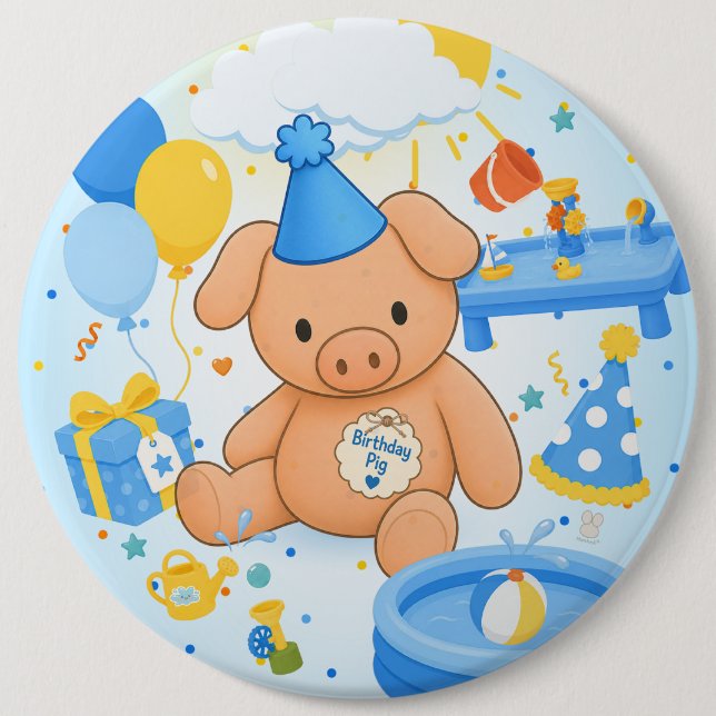 Badge Rond 15,2 Cm L'histoire de Splashtastic de Hamhock ! (Devant)
