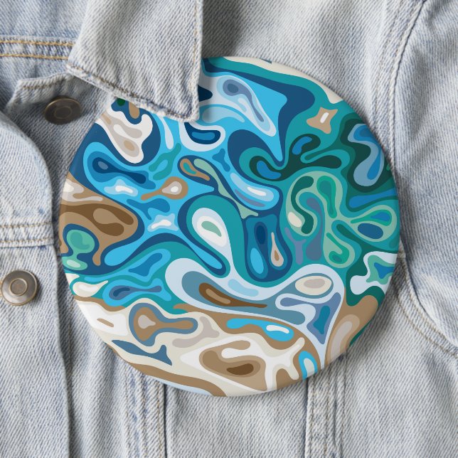Badge Rond 15,2 Cm Liquid surface 1 (En situation)