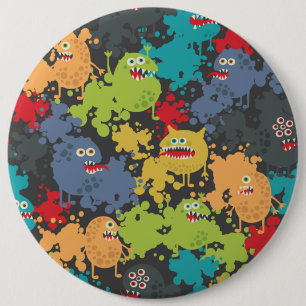 Badge Rond 15,2 Cm Little cute funny monsters
