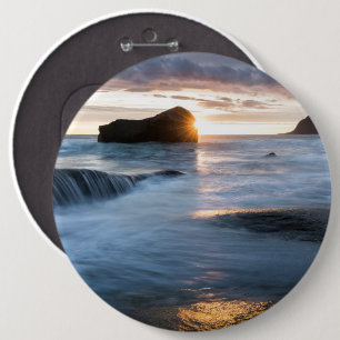 Badge Rond 15,2 Cm Lofoten Norvège Minuit Soleil
