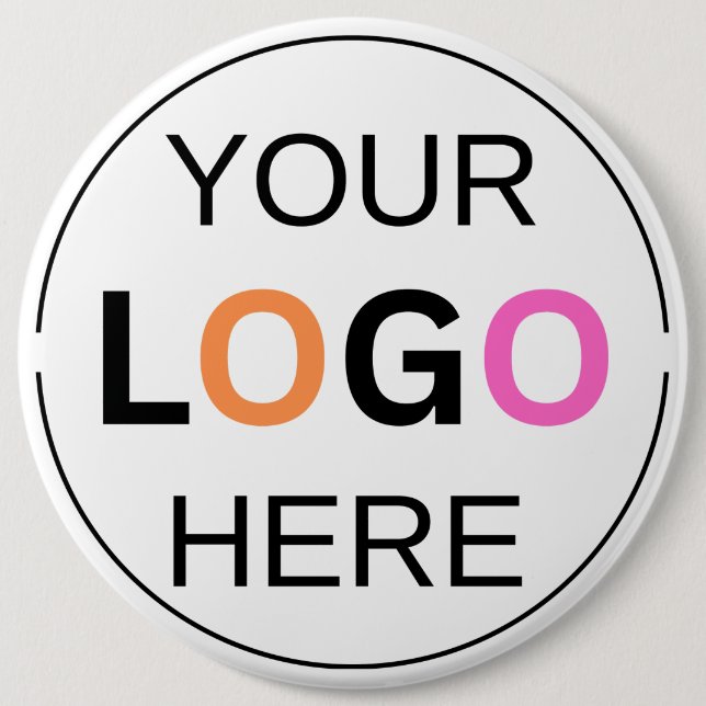 Badge Rond 15,2 Cm Logo personnalisé Épinglette Simple/ (Devant)