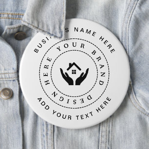 Badge Rond 15,2 Cm Logo personnalisé minimaliste simple et promotion 
