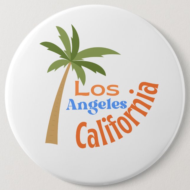 BADGE ROND 15,2 CM LOS ANGELES CALIFORNIA (Devant)