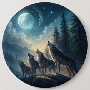 Badge Rond 15,2 Cm loups