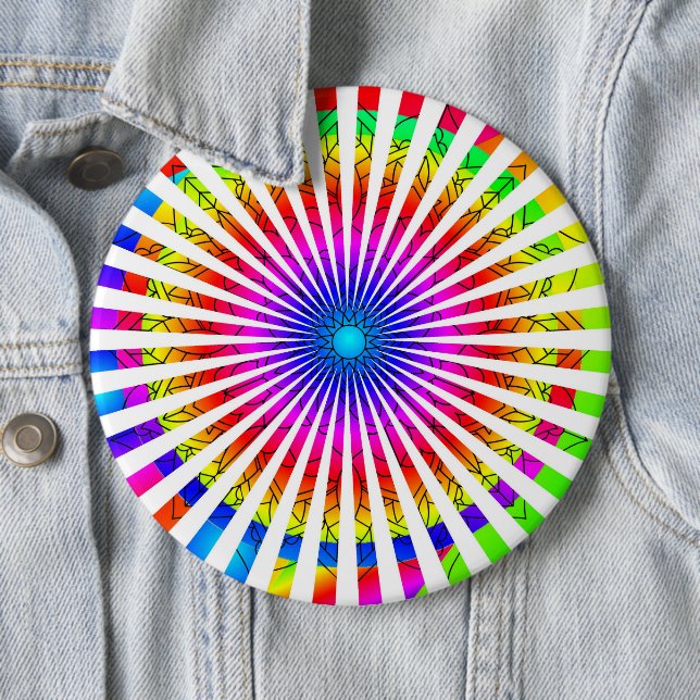 Badge Rond 15,2 Cm Lumière brillante Abstraite (En situation)