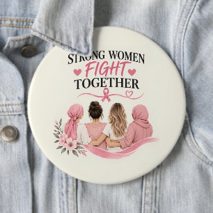 Badge Rond 15,2 Cm Lutter Espérer Guérir Sensibilisation au cancer du