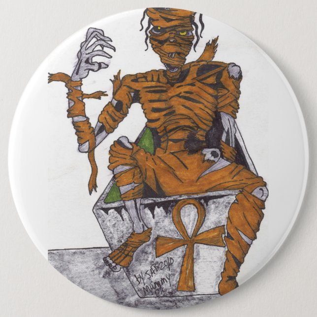 Badge Rond 15,2 Cm M. Mummy (Devant)