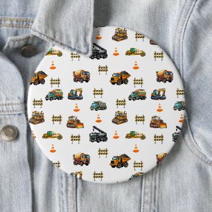 Badge Rond 15,2 Cm Machinerie de construction