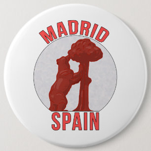 Badge Rond 15,2 Cm Madrid Espagne