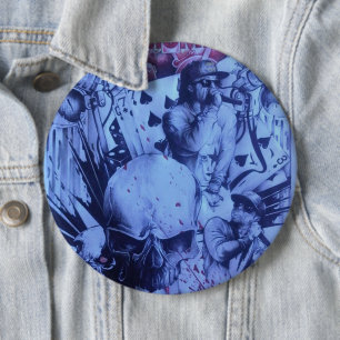Badge Rond 15,2 Cm Magnifique motif artistique en ligne Skeezers incr