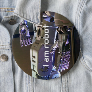 Badge Rond 15,2 Cm Mains de robot
