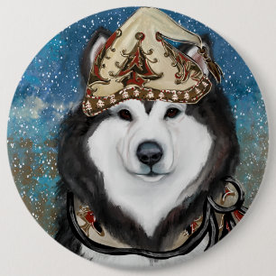 Badge Rond 15,2 Cm Malamute d'Alaska