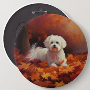 Badge Rond 15,2 Cm Maltais en automne Feuilles automne Inspiration