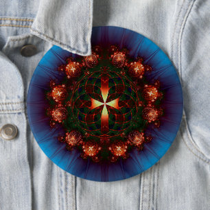 Badge Rond 15,2 Cm Mandala