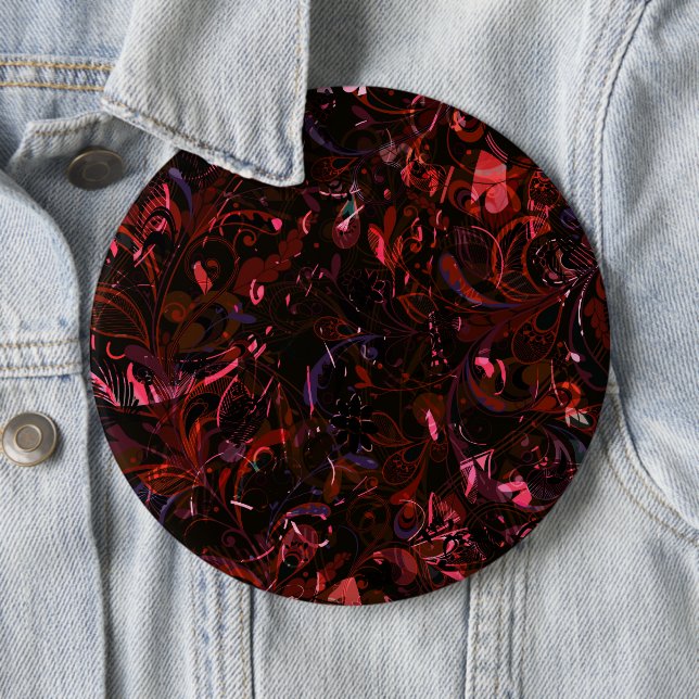Badge Rond 15,2 Cm Mandala 6 Abstrait (En situation)