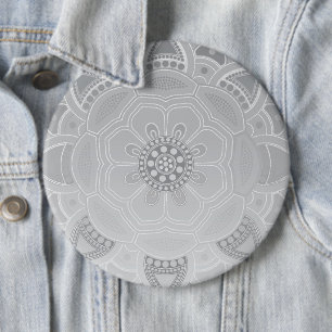 Badge Rond 15,2 Cm Mandala Creation, tous les points pour un 3