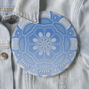 Badge Rond 15,2 Cm Mandala Creation, tous les points pour un 4