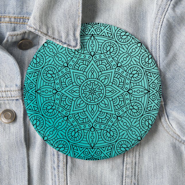 Badge Rond 15,2 Cm Mandala de luxe 38 (En situation)