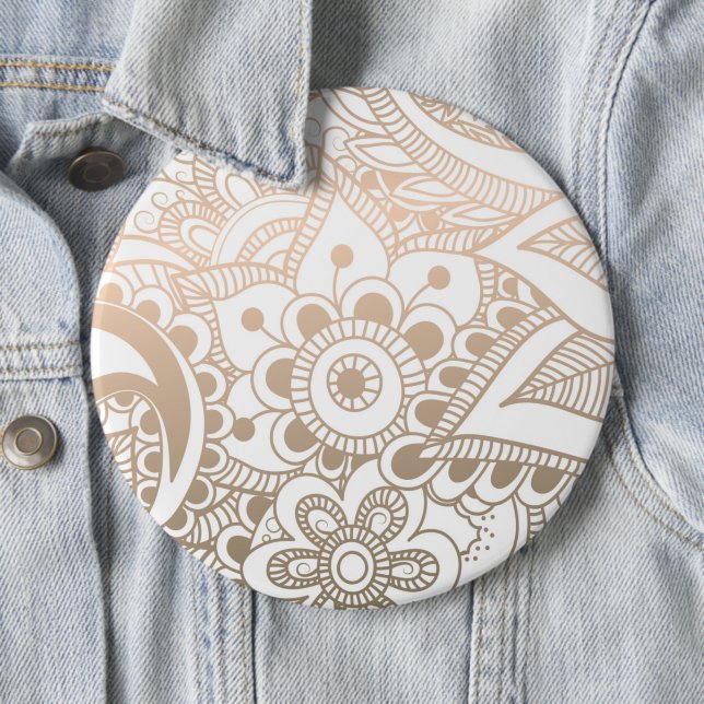 Badge Rond 15,2 Cm Mandala de luxe 41 (En situation)