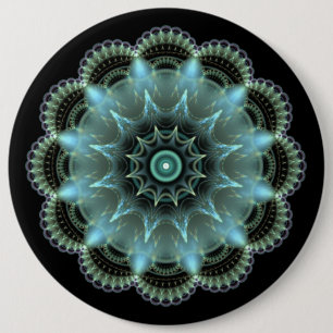 Badge Rond 15,2 Cm Mandala fractal