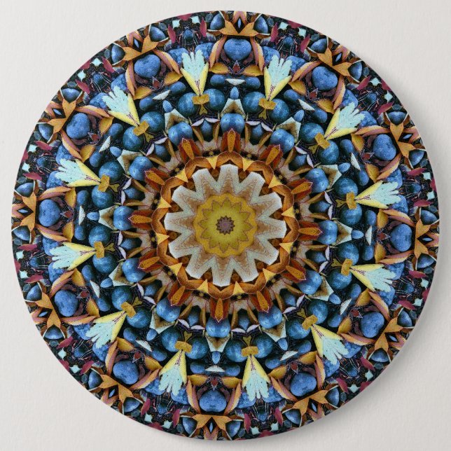 Badge Rond 15,2 Cm Mandala géométrique (Devant)