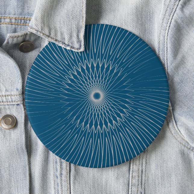 Badge Rond 15,2 Cm Mandala, Vélos 11 (En situation)
