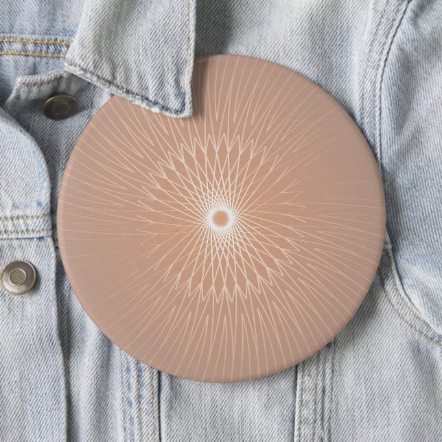 Badge Rond 15,2 Cm Mandala, Vélos 5 (En situation)