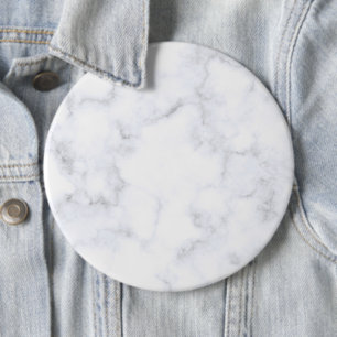 Badge Rond 15,2 Cm Marbre Blanc Moderne Élégant