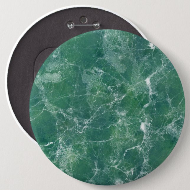 Badge Rond 15,2 Cm Marbre vert (Devant & derrière)