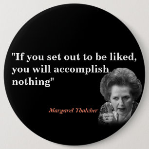 Badge Rond 15,2 Cm Margaret Thatcher Cite D'Aimer