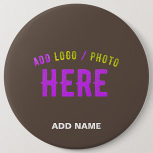 BADGE ROND 15,2 CM MARQUE VÉRIFIÉE DE CAFÉ MODERNE ET PERSONNALISABLE