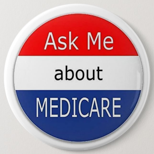Badge Rond 15,2 Cm Me questionner sur Medicare (Devant)