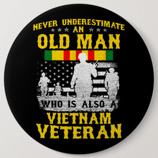 Badge Rond 15,2 Cm Men Papa Grand-père Vietnam Vintage Shirt Men