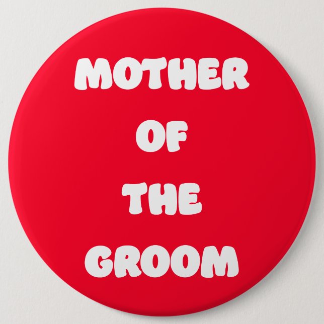 Badge Rond 15,2 Cm Mère du marié (Devant)