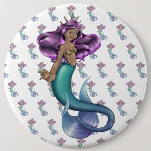 Badge Rond 15,2 Cm Mermaid Iole