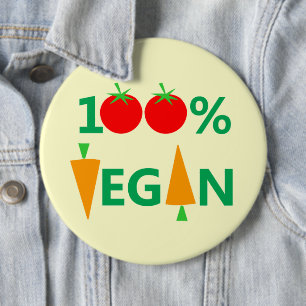Badge Rond 15,2 Cm Message Cute Pro Vegan Coloré