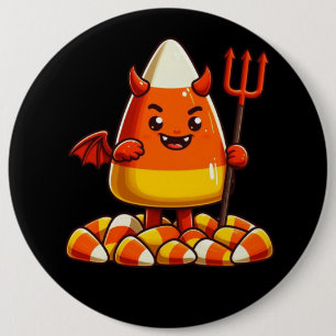 Badge Rond 15,2 Cm Mignon monstre de bonbons de Halloween en forme de