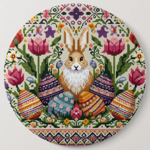 Badge Rond 15,2 Cm Mignonne/Colorée Printemps/Pâques