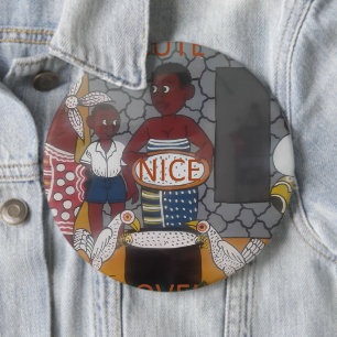 Badge Rond 15,2 Cm Mode de vie traditionnel de la ferme africaine