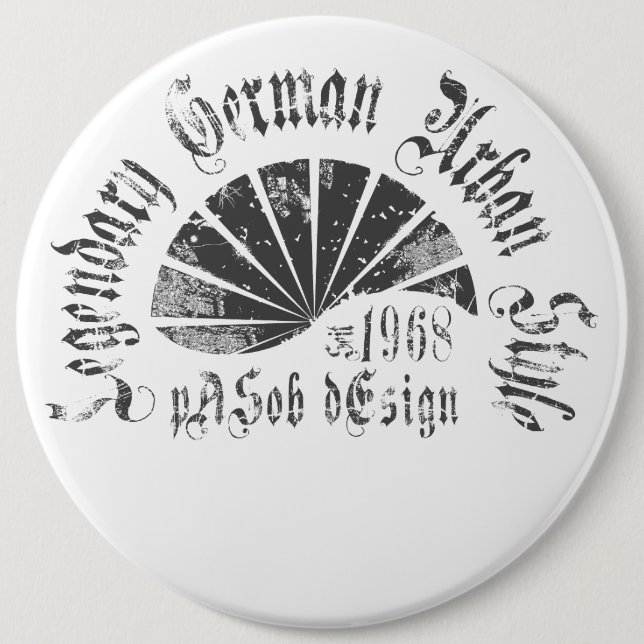 Badge Rond 15,2 Cm modèle de bouton (Devant)