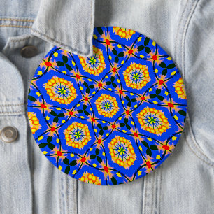 Badge Rond 15,2 Cm Modèle floral esthétique