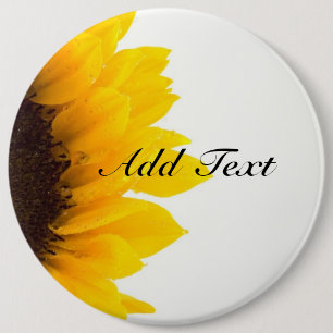 Badge Rond 15,2 Cm Modèle tournesol