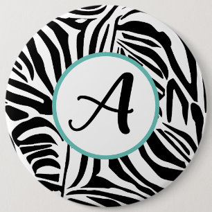 Badge Rond 15,2 Cm Modèle Zebra