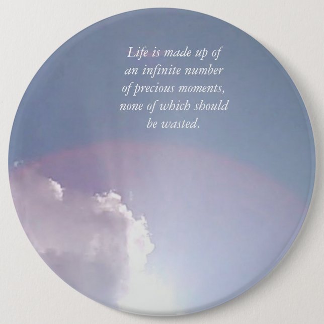 BADGE ROND 15,2 CM MOMENTS PRÉCIEUX (Devant)