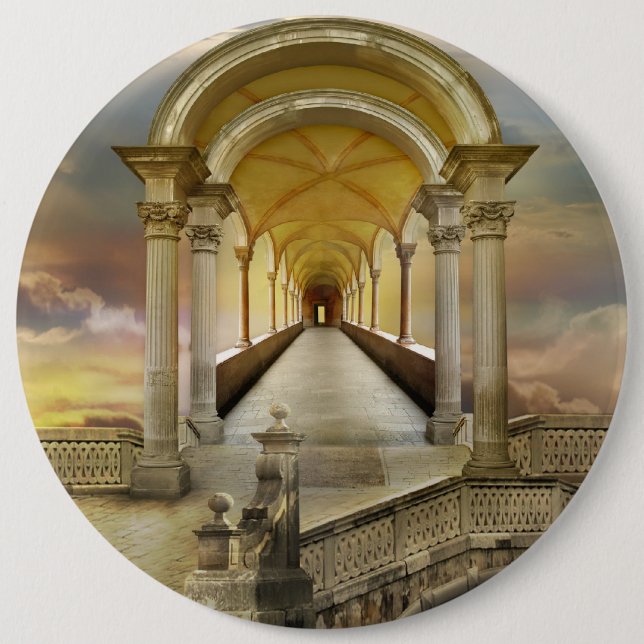 Badge Rond 15,2 Cm Montée dans les cieux (Devant)