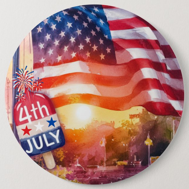 Badge Rond 15,2 Cm Montre ton patriotisme ! (Devant)